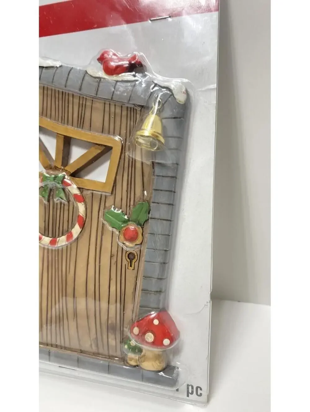 Detailed Wooden (style) Miniature Christmas Elf Door Decor Village DIY Craft